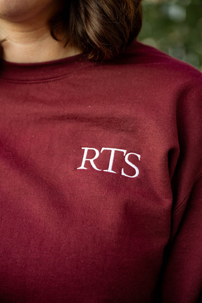 RTS Burgundy Embroidered Sweatshirt